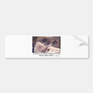 Geschenke und Kleid Anti-Hillary Clinton 2016 Autoaufkleber