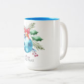 Geschenke und Segnungen Zwei-Tonnen Weihnachten-Ta Zweifarbige Tasse (VorderseiteRechts)