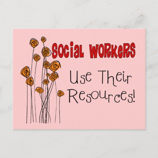 Geschenke und T - Shirt von Sozialarbeitern Postkarte (Vorderseite)