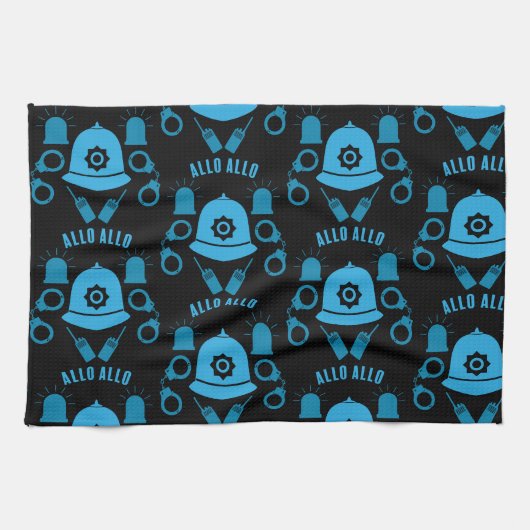 Geschenke und Zubehör der britischen Polizei Geschirrtuch (Horizontal)