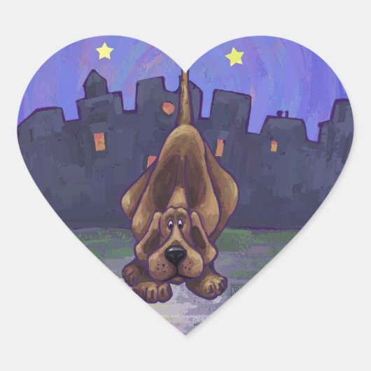 Geschenke und Zubehör für Hunde Herz-Aufkleber (Vorderseite)