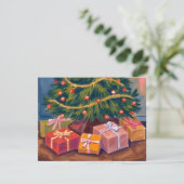 Geschenke unter dem Baum | Weihnachtskarte Feiertagskarte (Stehend Vorderseite)