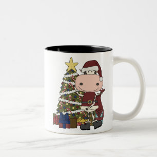 Geschenke unter dem Weihnachtsbaum - Kuh Zweifarbige Tasse