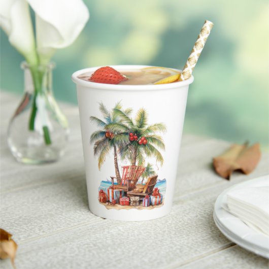 Geschenke unter der Palme Pappbecher (In Situ)