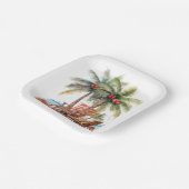 Geschenke unter der Palme Pappteller (Gewinkelt)