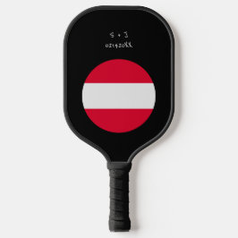 Geschenke unter der personalisierten Flagge Österr Pickleball Schläger