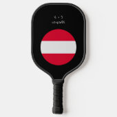 Geschenke unter der personalisierten Flagge Österr Pickleball Schläger (Rückseite)