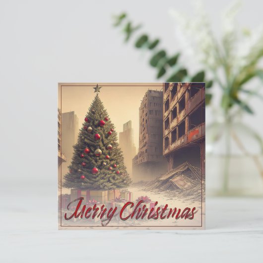 Geschenke unter einem Baum in einer giftigen apoka (Stehend Vorderseite)