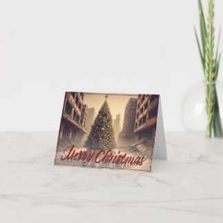 Geschenke unter einem Baum in einer giftigen apoka Karte