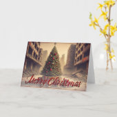 Geschenke unter einem Baum in einer giftigen apoka Karte (Gelbe Blume)