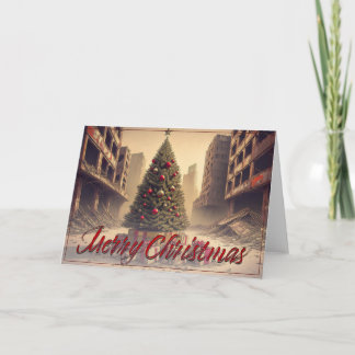 Geschenke unter einem Baum in einer giftigen apoka Karte