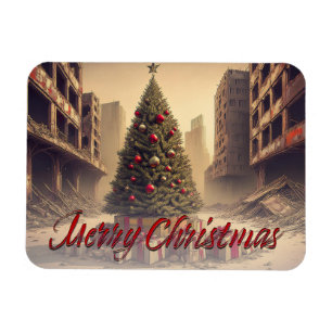 Geschenke unter einem Baum in einer giftigen apoka Magnet