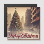 Geschenke unter einem Baum in einer giftigen apoka Magnetkarte (Vorne/Hinten)