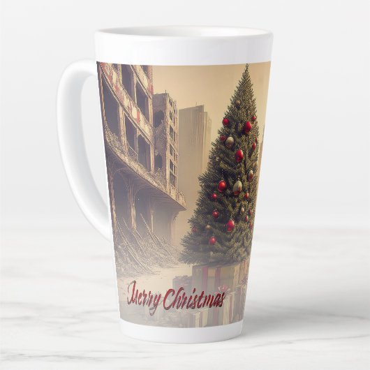 Geschenke unter einem Baum in einer giftigen apoka Milchtasse (Linke Ecke)