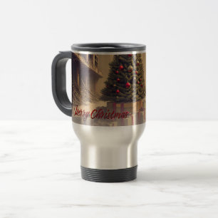 Geschenke unter einem Baum in einer giftigen apoka Reisebecher