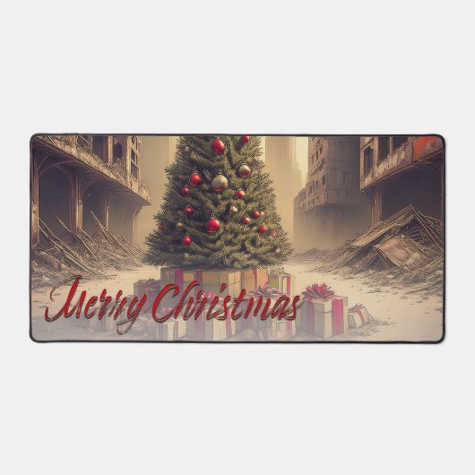 Geschenke unter einem Baum in einer giftigen apoka Schreibtischunterlage (Vorderseite)