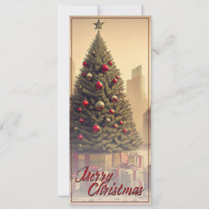 Geschenke unter einem Baum in einer toxischen apok