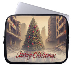 Geschenke unter einem Baum in einer toxischen apok Laptopschutzhülle