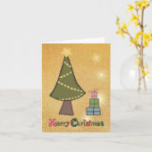 Geschenke unterm Baum Karte (Gelbe Blume)