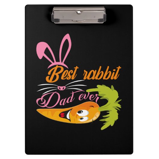 Geschenke Vater | Bester Rabbit Vater je Klemmbrett (Vorderseite)