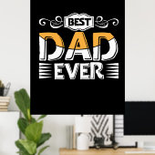 Geschenke Vater | Bester Vater je Poster (Heimbüro)