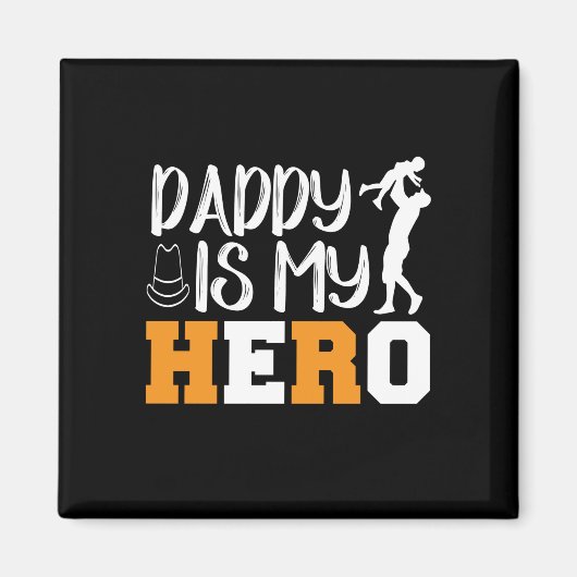 Geschenke Vater | Daddy ist mein Held Magnet (Vorne)