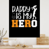 Geschenke Vater | Daddy ist mein Held Poster (Küche)