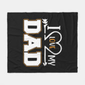 Geschenke Vater | I Liebe Mein Vater Fleecedecke (Vorderseite (Horizontal))