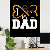 Geschenke Vater | I Liebe Mein Vater Poster (Heimbüro)