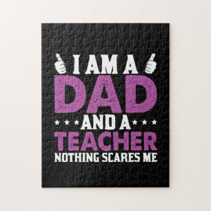Geschenke Vater Ich bin Vater und Lehrer Puzzle