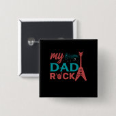 Geschenke Vater | Mein Vater Rock Button (Vorne & Hinten)