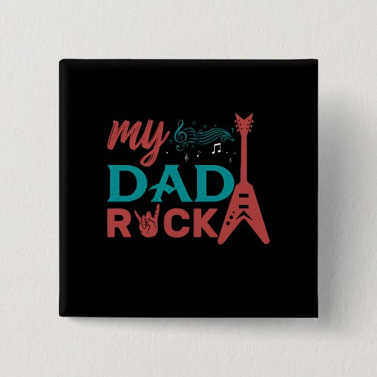 Geschenke Vater | Mein Vater Rock Button (Vorderseite)