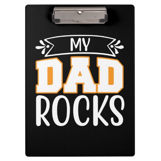 Geschenke Vater | Mein Vater Rocks Klemmbrett (Vorderseite)