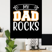 Geschenke Vater | Mein Vater Rocks Poster (Heimbüro)