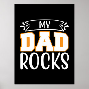 Geschenke Vater Mein Vater Rocks Poster