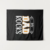 Geschenke Vater | Mein Vater Rocks Wandteppich (Vorderseite (Horizontal))
