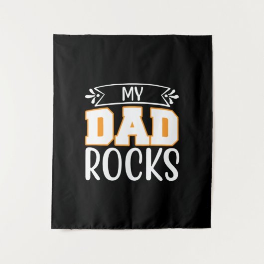 Geschenke Vater | Mein Vater Rocks Wandteppich (Vorderseite)
