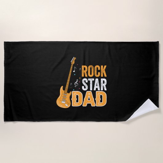 Geschenke Vater | Rock Star Vater Strandtuch (Vorderseite)