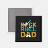 Geschenke Vater | Vater Rock and Roll Magnet (Vorderseite/Rückseite)