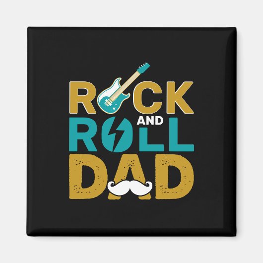 Geschenke Vater | Vater Rock and Roll Magnet (Vorne)