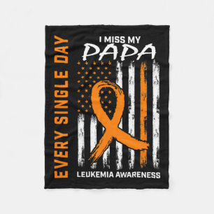 Geschenke Verlust der Fahne Papa Orange Leukämie Fleecedecke