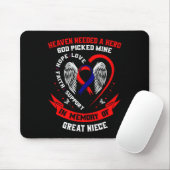 Geschenke Verlust Great Niece Herzerkrankung Bewus Mousepad (Mit Mouse)