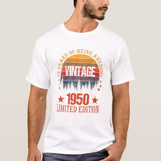 Geschenke Vintag 1950 Limited T-Shirt (Vorderseite)
