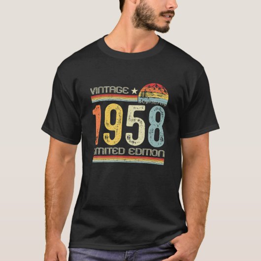 Geschenke Vintag 1958 Limited Edition 65 T-Shirt (Vorderseite)