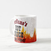 Geschenke Vintage Flammen Personalisierte heiße Sa Kaffeetasse (Vorderseite Links)