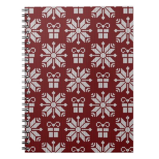 Geschenke: Vintages Wintermuster. Notizblock (Vorderseite)