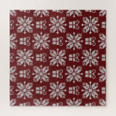 Geschenke: Vintages Wintermuster. Puzzle (Horizontal)