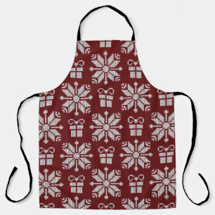 Geschenke: Vintages Wintermuster. Schürze