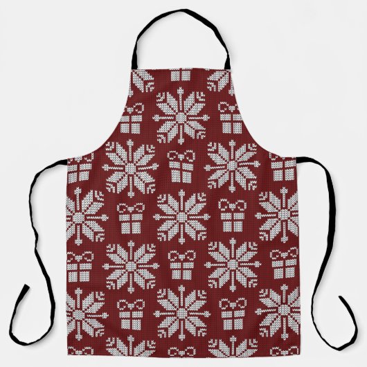 Geschenke: Vintages Wintermuster. Schürze (Vorderseite)