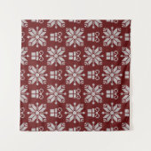 Geschenke: Vintages Wintermuster. Wandteppich (Vorderseite (Horizontal))